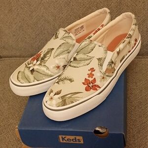 NIB Women's Jump Kick Slip Tropical Keds Sneakers, Size 7.5 M
